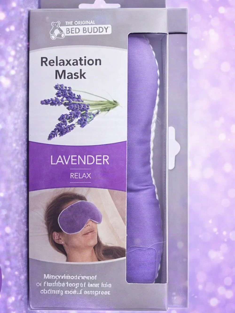 Original Bed Buddy Lavender Relaxation Mask – Hot/Cold Therapy-Rich Royal Purple